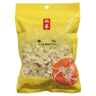 香港启泰南杏仁片250g*1袋生甜杏仁干坚果去皮原味煲汤食材