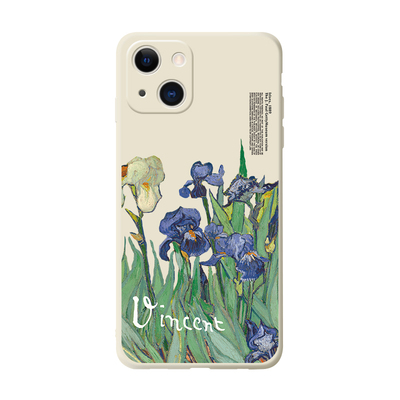 苹果梵高鸢尾花艺术油画风