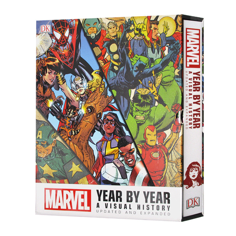 DK漫威图解年鉴 英文原版精装画册 Marvel Year by Year Updated and Expanded 逐年看漫威设定集漫威周边 Stan Lee斯坦李