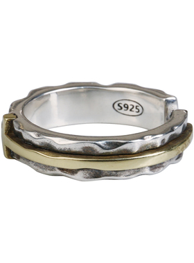 YUKI男女气质情侣十字架银戒指