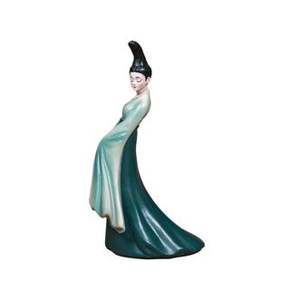 只此青绿仕女摆件古风人物中式庭院微景观盆景造景装饰品桌面氛围