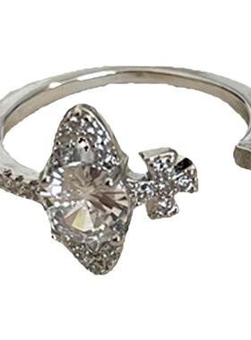 星球戒指西太后轻奢精致锆石开口