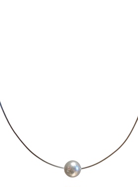 不变形悬浮感澳白珍珠人鱼泪项链