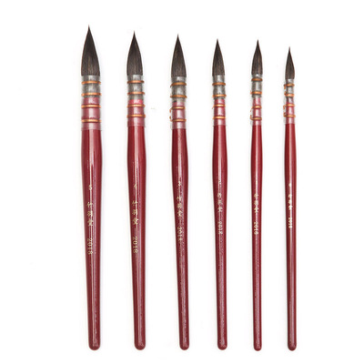 竹羽堂红胖子画笔松鼠毛水彩笔