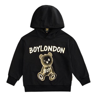 BOY童装25秋冬新款儿童连帽卫衣时尚潮流休闲套头衫男女童中大童