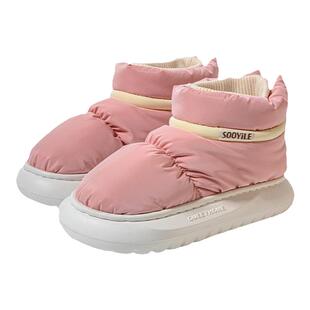 防水外穿棉鞋女秋冬室内居家2025新款防滑厚底加绒保暖高帮雪地靴