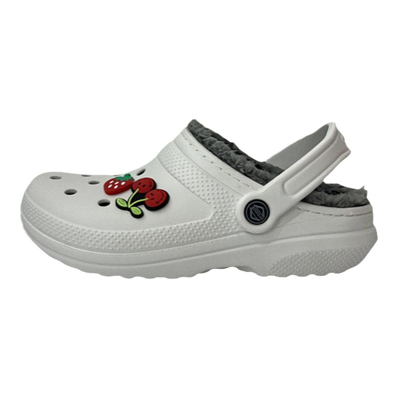 oroccs洞洞鞋保暖粤欲毛绒棉明星金典家居外穿鞋保暖轻便防滑2585