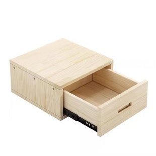 定制款实木收纳柜多功能单抽屉带锁储物柜美式斗柜床头柜子床边柜