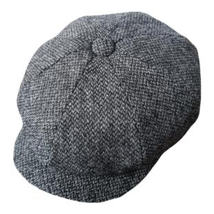 纯羊毛英伦八角帽MOON花呢百搭痞帅报童帽男女浴血黑帮谢尔比帽子
