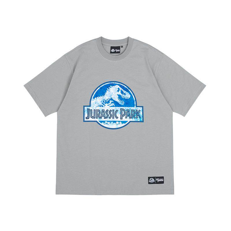 jurassic world侏罗纪公园联名款美式复古潮牌宽松印花短袖t恤