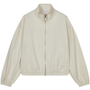 Champion冠军休闲美式夹克女春秋新款潮牌复古短款立领开衫外套