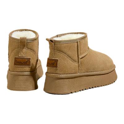 Snowelf冬季加绒松糕厚底雪地靴