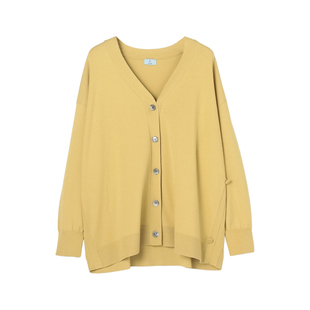 组曲简约气质温柔适宜双面穿光滑弹力羊绒开衫女ONWARD