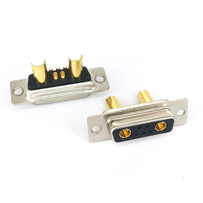 实心db7w2母头焊线连接器大电流