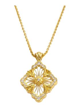 新款中号意大利歌剧Opera系列宫廷轻奢项链拉丝锁骨链四叶草珐琅