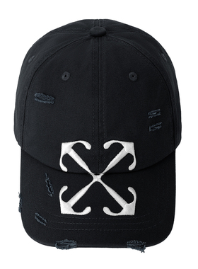 OFF-WHITE™官方旗舰店帽子女款秋冬季遮阳鸭舌帽刺绣黑色棒球帽