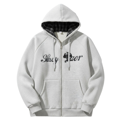 女大童卫衣外套2025款秋冬季新款少女刺绣加绒加厚休闲连帽上衣