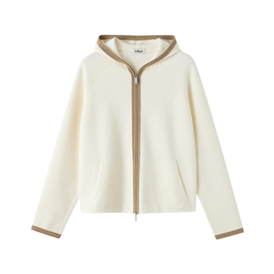 indicia标记商场同款25春新款复古撞色慵懒风针织开衫 F2A5KS018N