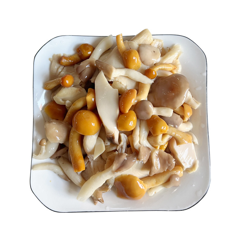 2斤什锦菇含水袋装杂菌混合蘑菇罐头滑子菇杏鲍菇白平菇姬菇杂菌