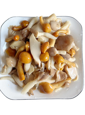 2斤什锦菇含水袋装杂菌混合蘑菇罐头滑子菇杏鲍菇白平菇姬菇杂菌