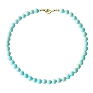 绿松石手串天然原矿高瓷小手链14k保色极细2mm绿松石手链