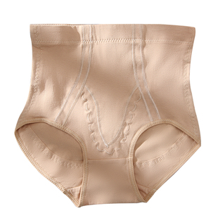 全棉束腰提臀收腹裤收小肚子强力收腰收复塑形短裤纯棉中腰内裤女