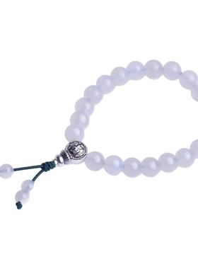 玉髓单圈佛珠手串白玛瑙