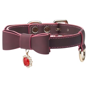 Puppy*温感变色项圈女蝴蝶结宝石吊坠choker项链男情侣礼物