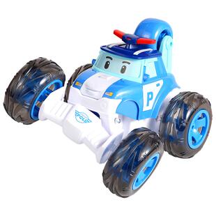 宏星珀利儿童遥控汽车翻滚特技车翻斗电动越野玩具男孩小扭变赛车