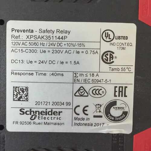 Schneider Electric XPSAK351144P Preventa-Safety Relay