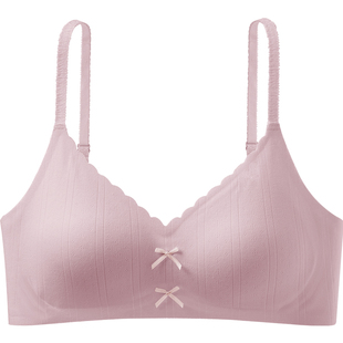 六只兔子内衣女小胸聚拢防下垂收副乳胸罩无钢圈果冻条软支撑文胸