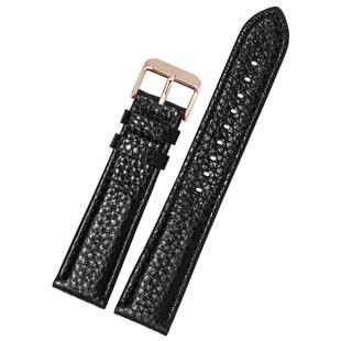 手表带真皮男士蝴蝶扣皮表带女款牛皮超软皮表链防水表带手表配件