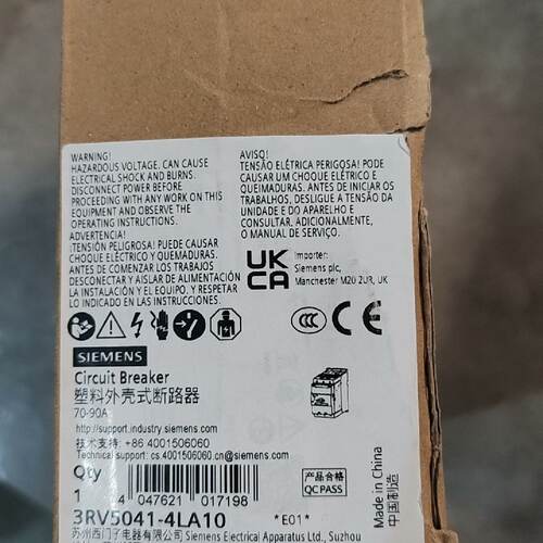 溢价-塑壳断路器 3RV5041-4LA10