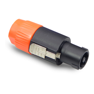 专业四芯音响接头插头音响线卡农接头功放音箱欧姆头12寸15寸18寸