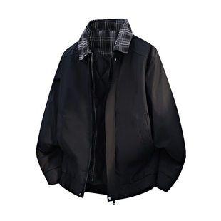 NASA STUSY美式2025秋冬装新款男款情侣夹克夹棉加厚假两件外套