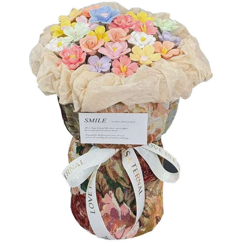 景德镇陶瓷花束成品生日礼物花束永生花送女生女友老婆六一儿童节