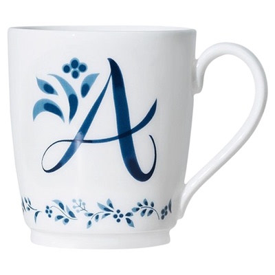 Noritake则武字母大容量马克杯