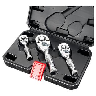 迷你棘轮扳手小型快速短柄棘轮扳手双向大飞中飞小飞套筒扳手工具