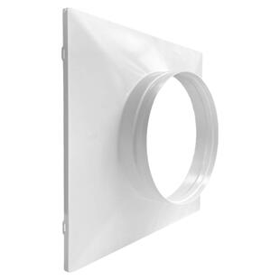 ABS方变圆管道接头法兰新风系统通风口天100-150-200方地圆接口