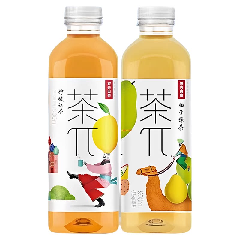 农夫山泉饮料茶π900ml*2瓶1瓶装