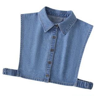 2025年秋冬牛仔假领子百搭衬衫女假衣领内搭尖圆气质衣领毛衣装饰