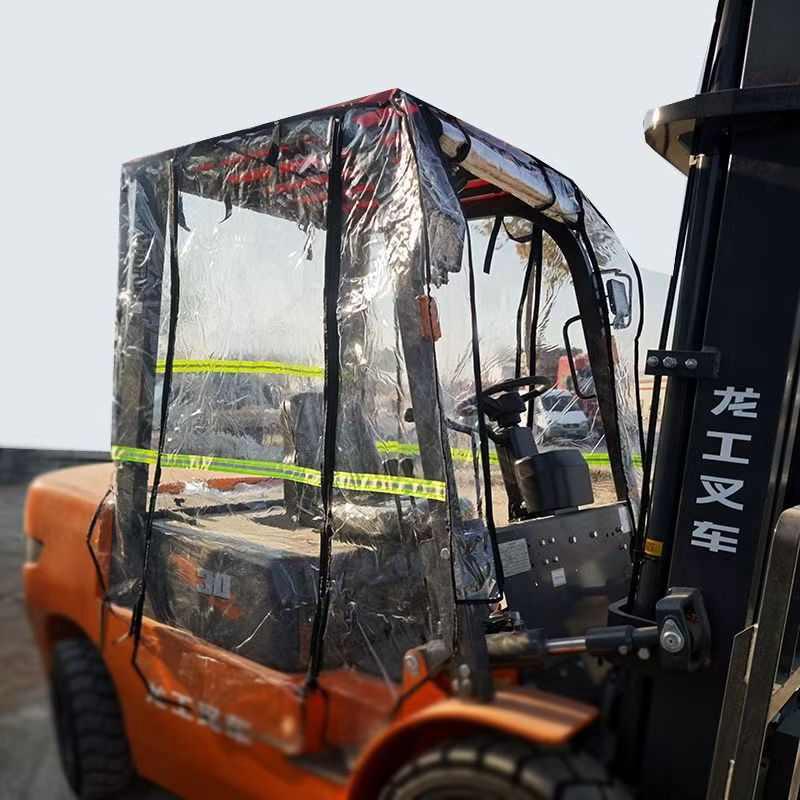 叉车挡雨棚龙工顶棚防雨罩围帘合力挡风保暖门帘防寒罩防风罩电动