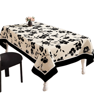 桌布免洗防油防水pvc餐桌布复古法式轻奢高级氛围感茶几桌面垫子