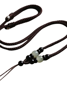 玉坠玉佩平安扣编绳项链绳和田玉吊坠挂绳挂脖挂件吊坠绳子女男款