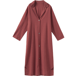 苎麻风衣外套女春秋2025新款宽松复古透气防晒服高级垂感气质大衣