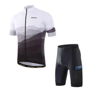 Donen达恩夏季水墨骑行服短袖公路自行车骑行裤男女上衣吸湿透气