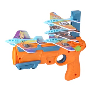 连发飞机发射枪可发射器泡沫飞机弹射枪儿童滑翔飞机男孩户外玩具