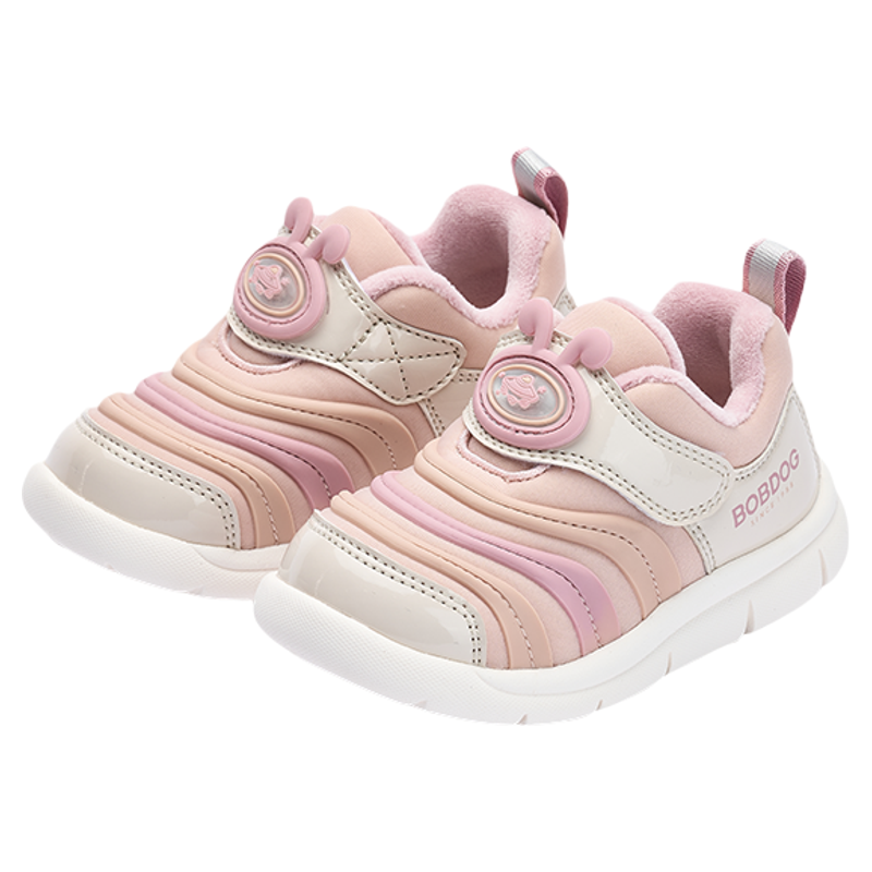 巴布豆童鞋女童运动鞋冬季加绒