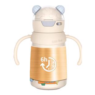 巴布豆幼儿园保温杯带手柄防呛男女宝宝吸管重力球水杯子防摔水瓶