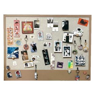 毛毡板收纳墙贴照片墙免打孔留言板软木板挂墙展示板墙面装饰自粘